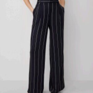 Classic Wide leg Black pin stripe pants